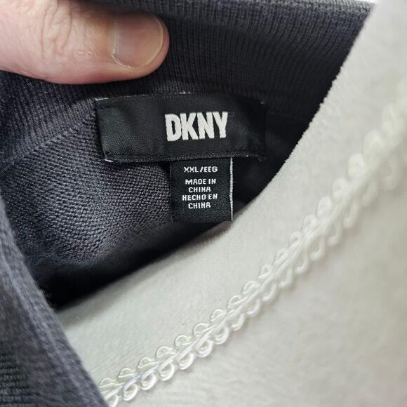 DKNY Gray Sleeveless Collared Sweater Size XXL - Picture 8 of 15